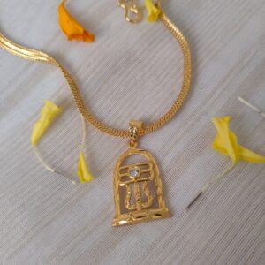 Chain with Shiva Trishul Pendant – Divine Gold Plated Elegance [PID:22]